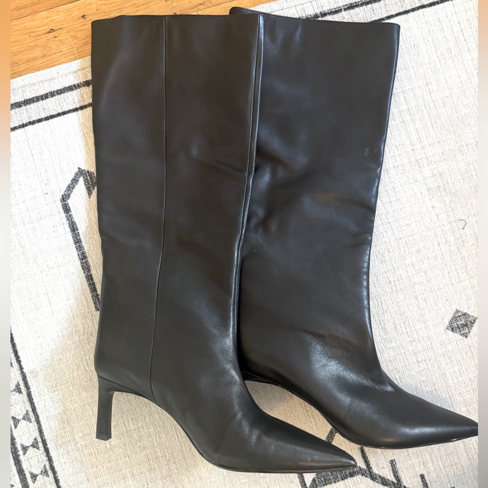 Zara Black Heeled Boots